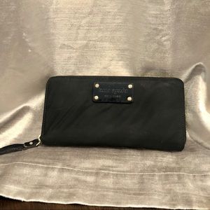 Black nylon Kate Spade Continental Wallet